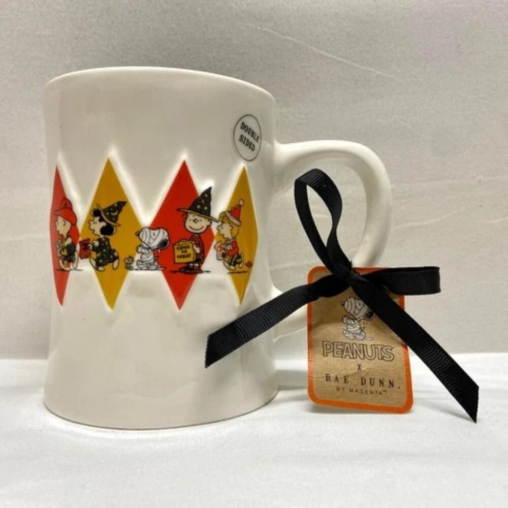Peanuts x Rae Dunn 2025 Coffee‎ Mug Snoopy Gang Trick Or Treat Halloween Cup NWT